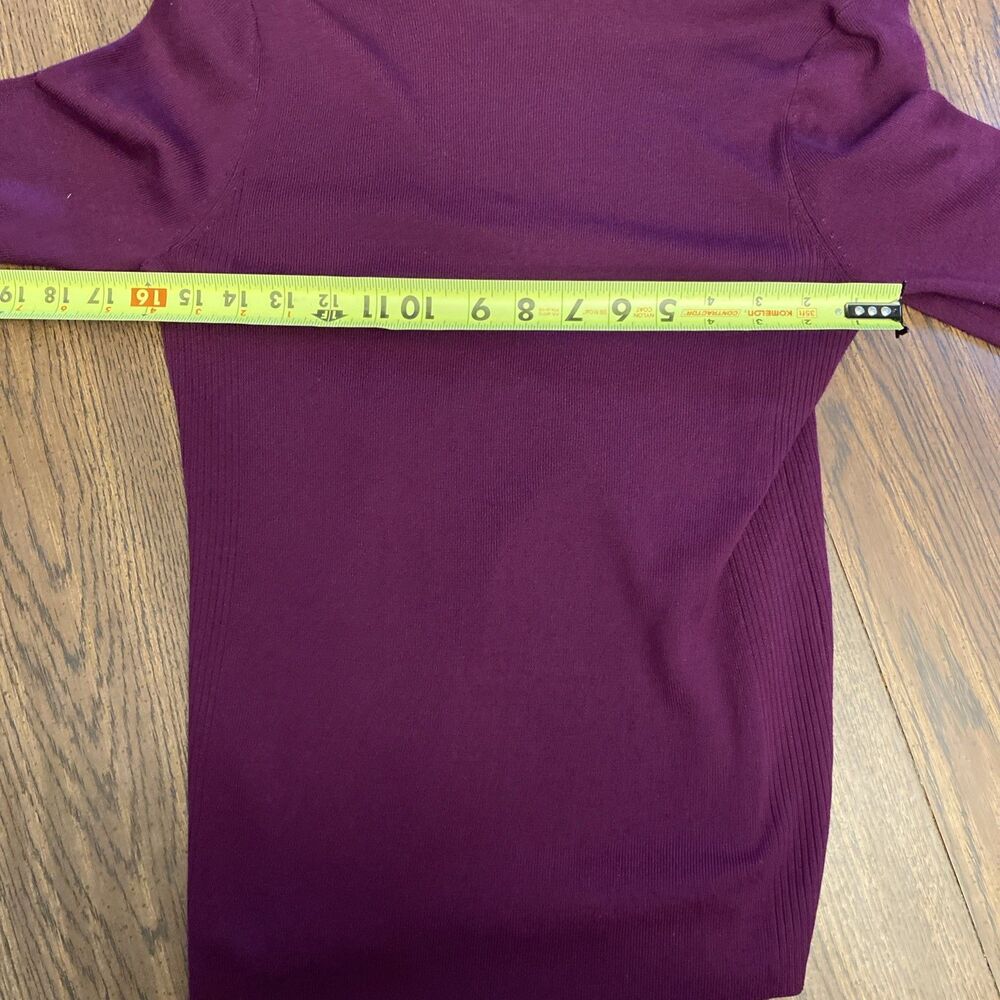 Chico’s Sweater Women’s Size 1 Purple Long Sleeve High Neck Pullover Stretch - Picture 9 of 10